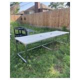Stainless Steel Table Frame with with poly top