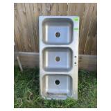 Drop in 3 compartment sink