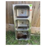 Drop in 3 compartment sink