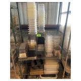 assorted plastic inserts and pans
