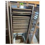 sheet pan rack w/ sheet pans