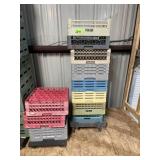 7 assorted glass racks