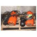 (2) CM Chain Hoists; (1) 1/2 Ton, (1) 1/4 Ton