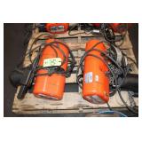 (2) CM Chain Hoists; (1) 1/2 Ton, (1) 1/4 Ton