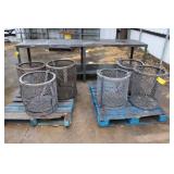 (6) Steel Mesh Baskets, Largest Approx. 19' Dia.
