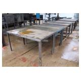 (9) Shop Built Metal Work Tables