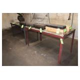 (2) Metal Based Work Tables, No Contents