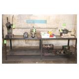 Heavy Duty Metal Work Table, No Contents
