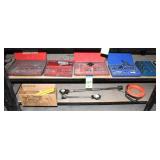 Contents of (2) Shelves; Round & Hex Dies & Taps,