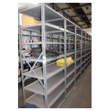 Metal Shelving (12) Sections, 36'W x 24'D x 84'