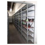 Metal Shelving (17) Sections, 36'W x 18'D x 84'