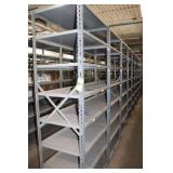 Metal Shelving (12) Sections, 36'W x 24'D x 84'