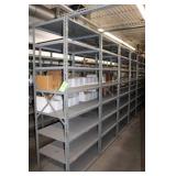 Metal Shelving (12) Sections, 36'W x 24'D x 84'