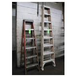 (1) 8' and (1) 6' Fiberglass Step Ladders