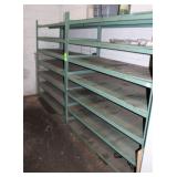 (6) Metal Racks w/Wood Shelves;
