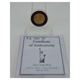 1913 Indian Head 2 1/2 Dollar Gold Piece