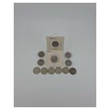 12 Jefferson Nickles 1930-1950's