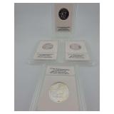 Four 2013 .999 Silver Native American Dollars