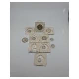 11 Pre 1964 Silver Coins