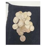 47 Assorted 90% Silver Mercury Dimes