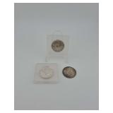 Trio of 1964 Kennedy Half Dollars 90% Silver