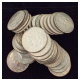 Assortment of 38 1965-1970 40% Silver Kennedy Half Dollars
