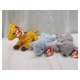 TY " Twigs, Peanut, Mell" Beanie Babies