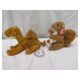 TY "Niles & Nuts" Beanie Babies