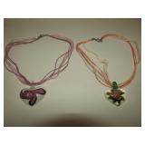 2 Ribbon Necklaces