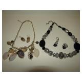 2 Necklaces w/ Earrings