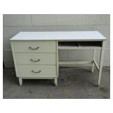 White Wood Desk Needs Cleaning Missing Drawer