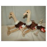 TY 2- "Stretch" & 1- " Stretchy" Beanie Babies