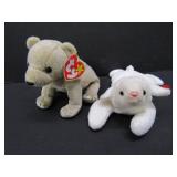 TY "Almond & Fleece" Beanie Babies