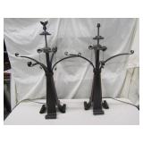 Metal Table Lamp 31" T One Has Damage On Top