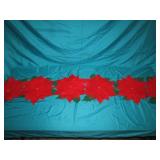 68" L Felt Poinsettia Table Runner 14 1/4" W