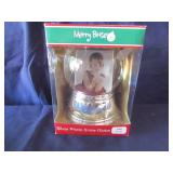 Merry Brites Photo Snow Globe Box Is 6 1/2" T