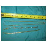 Gold Tone Necklace & Bracelets