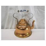 Copper Kettle Top Has Broken Porcelain