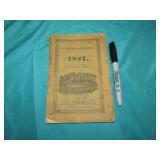 Antique 1847 Farmers Almanac Boston