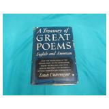 A Treasury Of Great Poems Hardcover Book