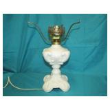 White Ceramic Lamp No Shade Not Tested