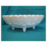 Oval Milk Glass Serving Piece