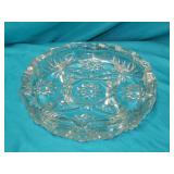 7 1/2" Dia Cut Glass Ashtray