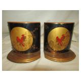 Meta & Wood Bookends Made By Grammes