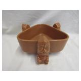 Triangular Ceramic Tiki Serving Dish