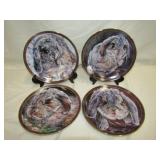 4 Bradford Exchange Bunny Tales Plates