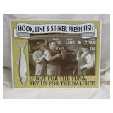 Hook Line & Sinker Fish Tin Sign (The 3 Stooges)