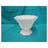 Milk Glass Candy Dish 5" T x 6" Dia