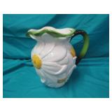 Daisy Ceramic Pitcher 6 1/2" T