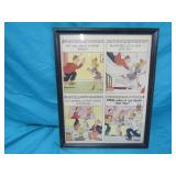 Pepsi Blondie Framed Comic 14" x 11"